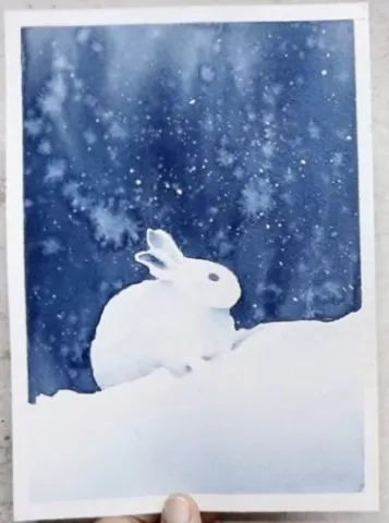 Watercolor rabbit 